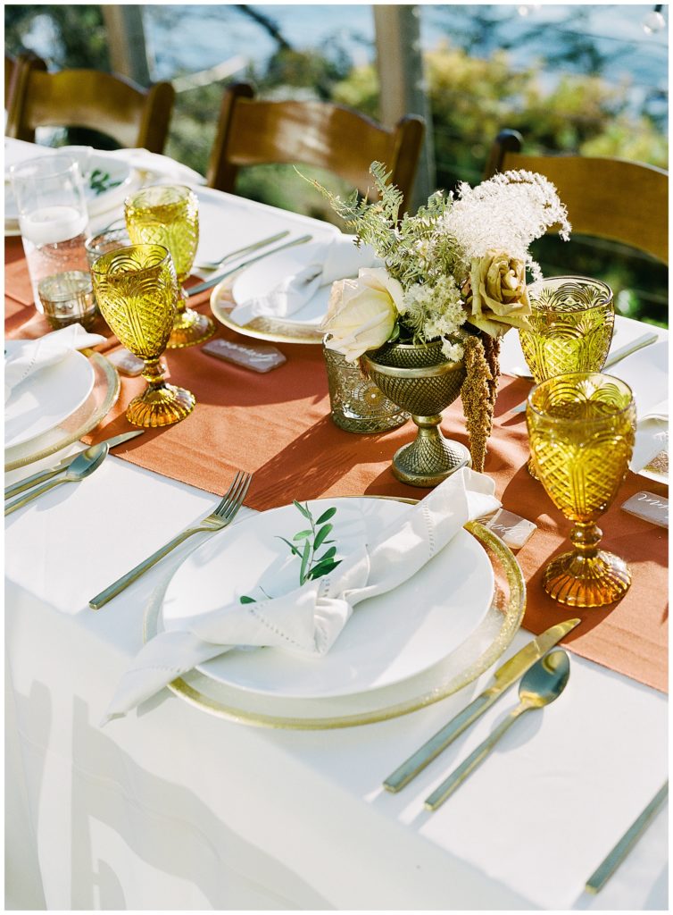 Wind & Sea Estate Big Sur wedding table details
