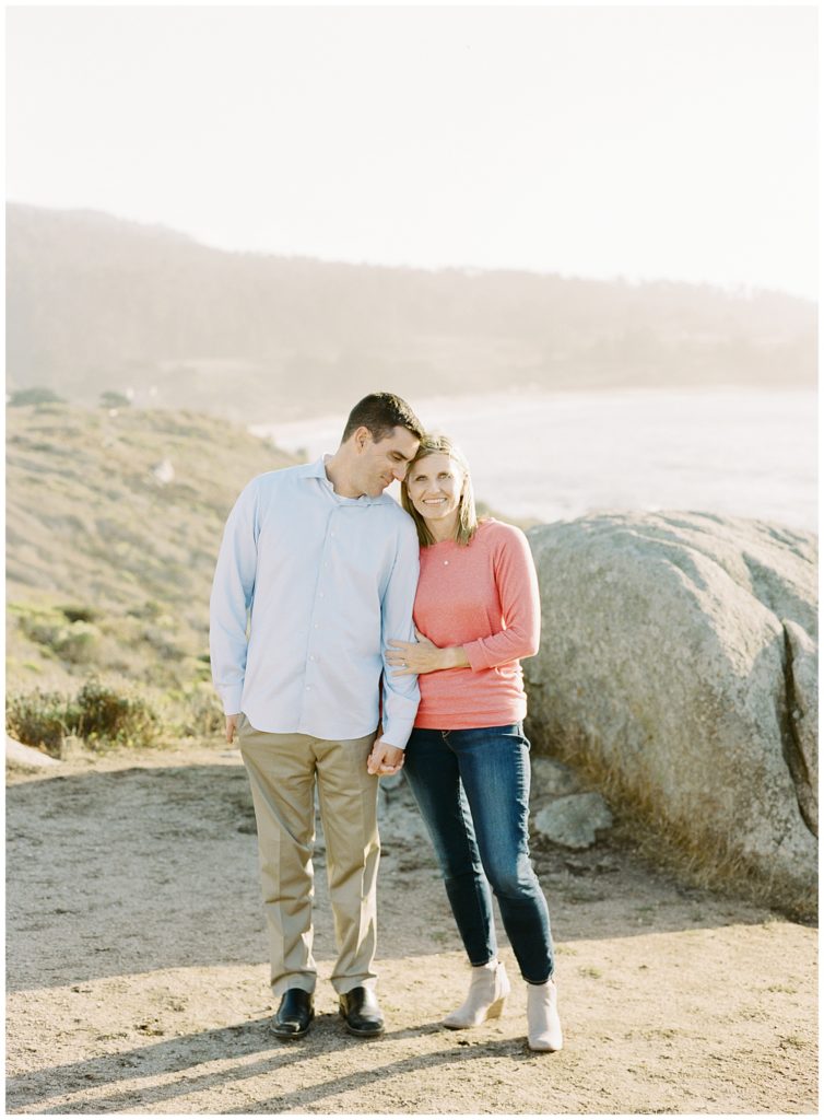 engagement portrait on the coast in Carmel