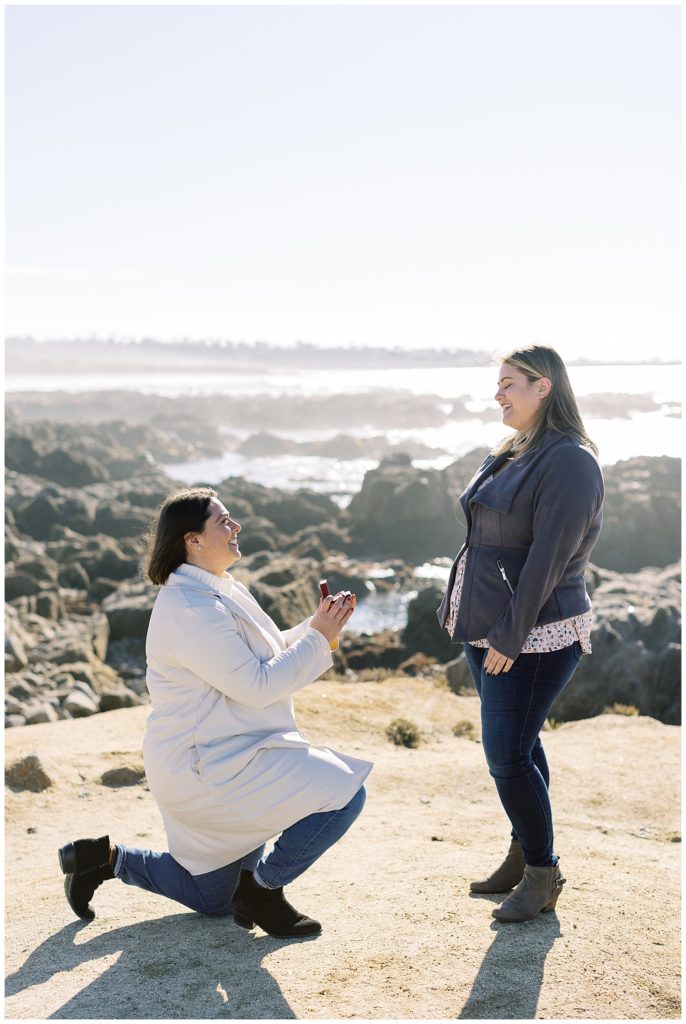 popping the question at the beach!