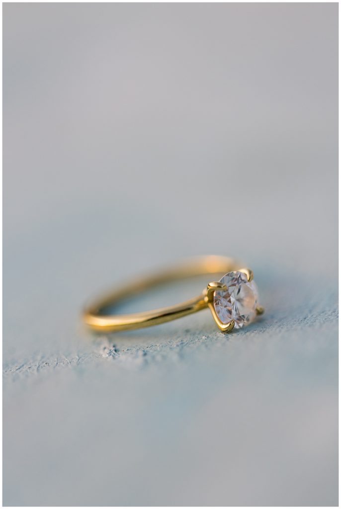 soft focus of an engagement ring