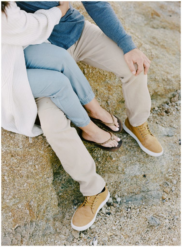 cuddly engagement session in Pebble Beach
