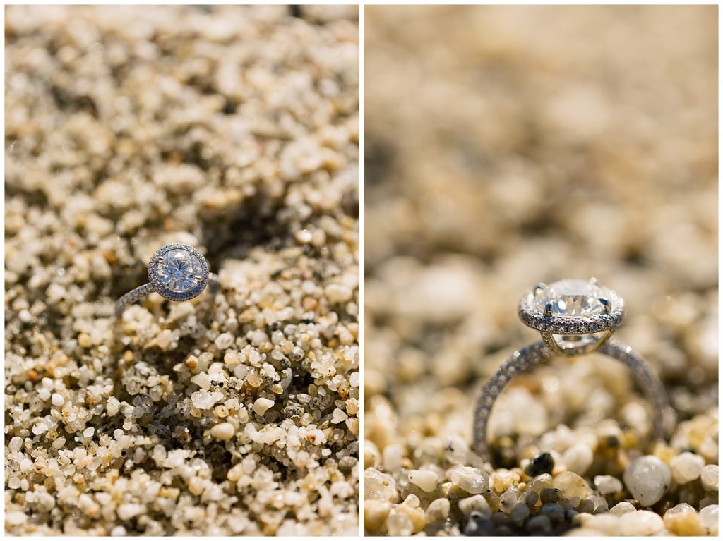 two images of the engagement ring