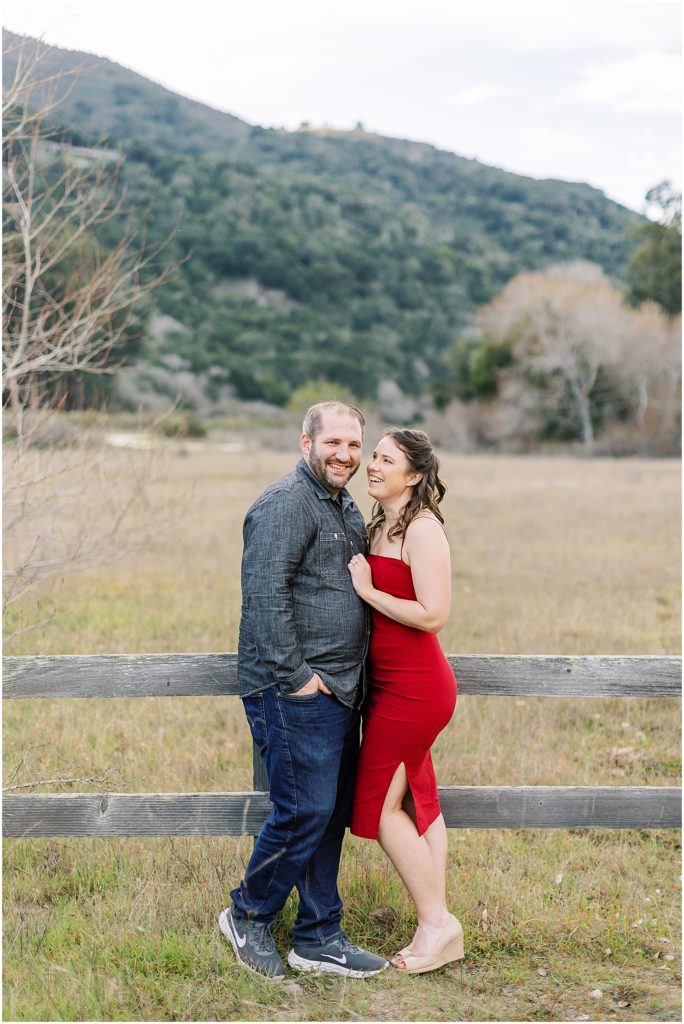 couples standing together during Carmel Valley Engagement Shoot