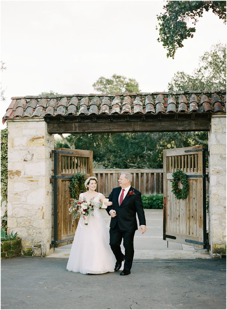 image of bride walking down the aisle with her father