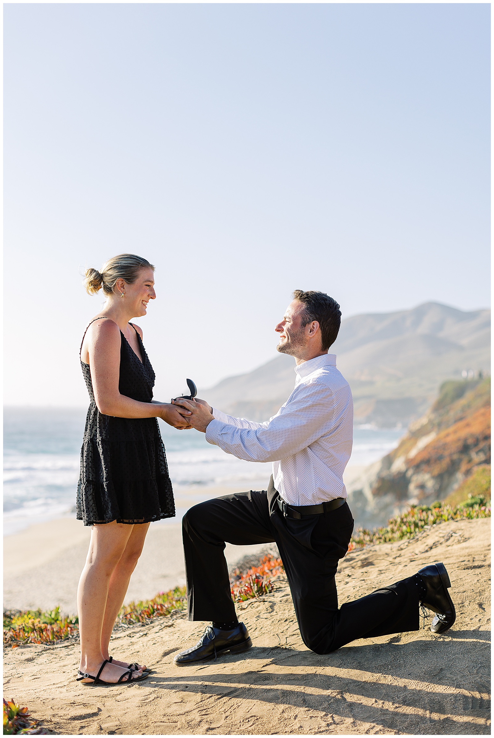 Photo of Man proposing to woman by film photographer AGS Photo Art
