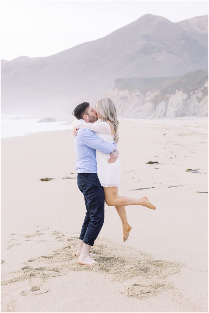portrait of couple dancing on beach by film photographer AGS Photo Art 