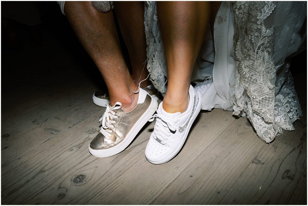 portrait of custom shoes on dance floor by film photographer AGS Photo Art