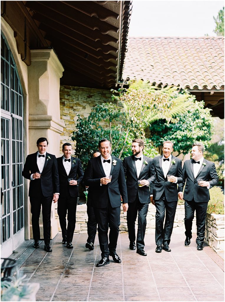 portrait of groomsmen standing with group at venue by film photographer AGS Photo Art