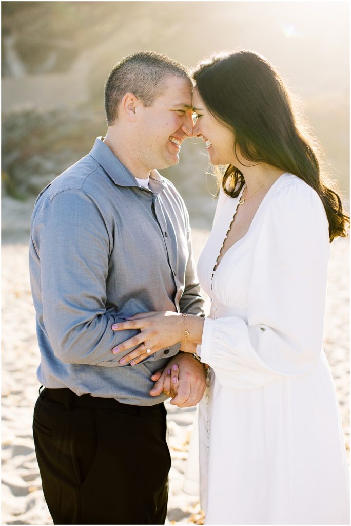 portrait of couple leaning on each other during proposal by film photographer AGS Photo Art