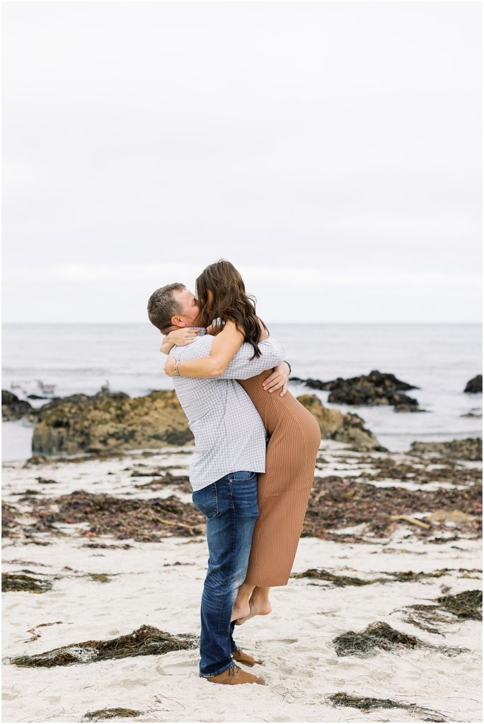portrait of couple celebrating on beach by film photographer AGS Photo Art
