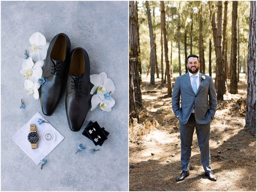 portrait of groom and details by film photographer AGS Photo Art