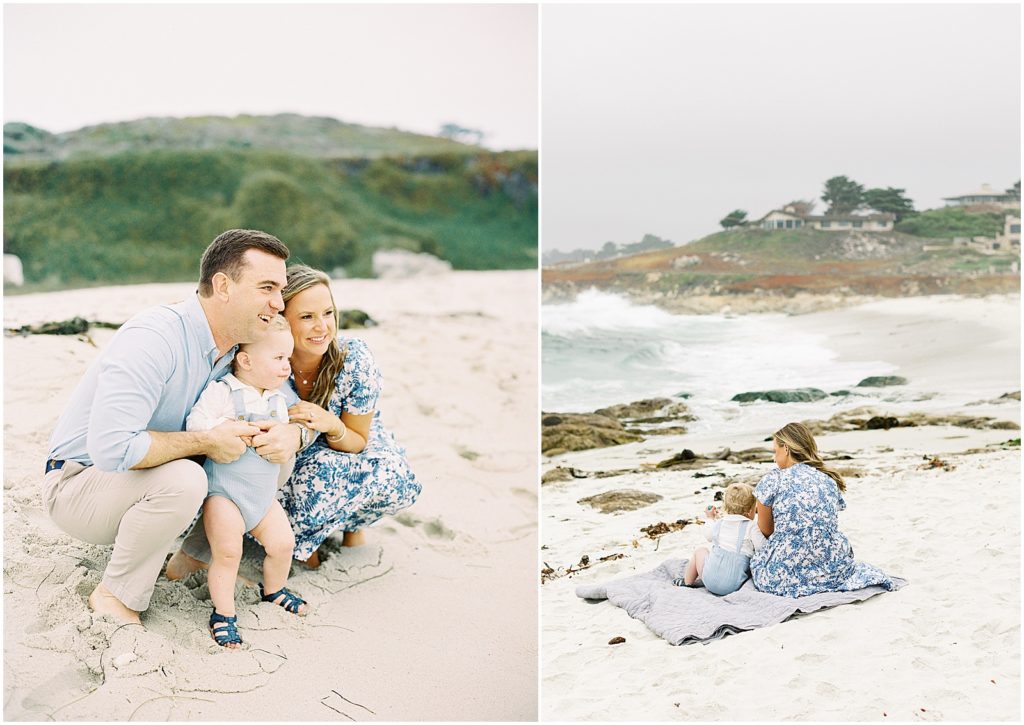portrait of family looking at the ocean by film photographer AGS Photo Art