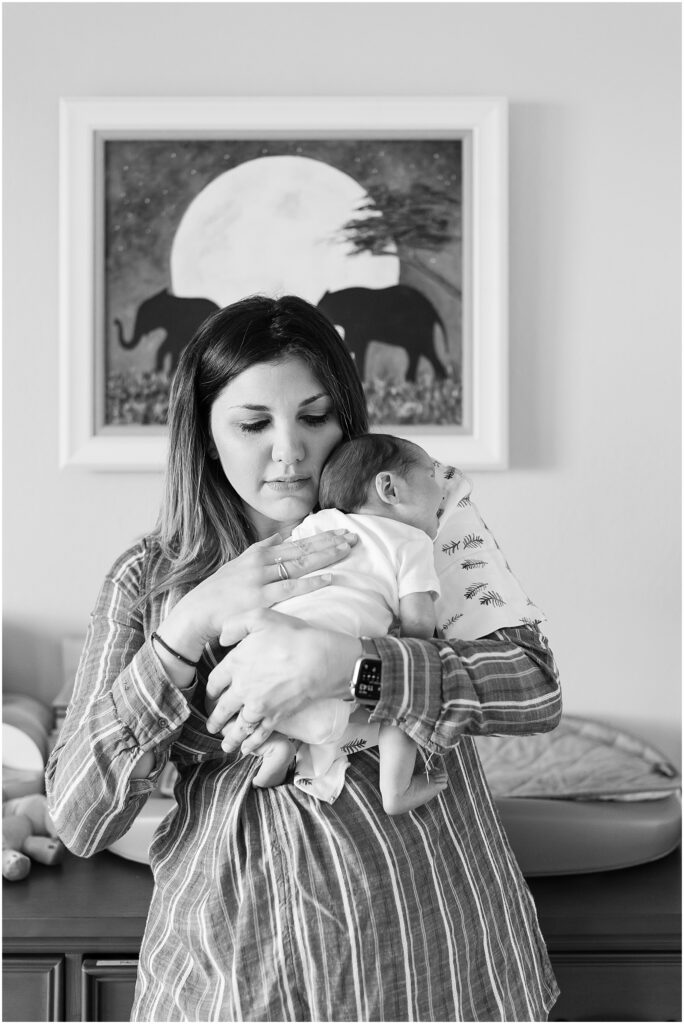 portrait of mother holding baby in film photographer AGS Photo Art