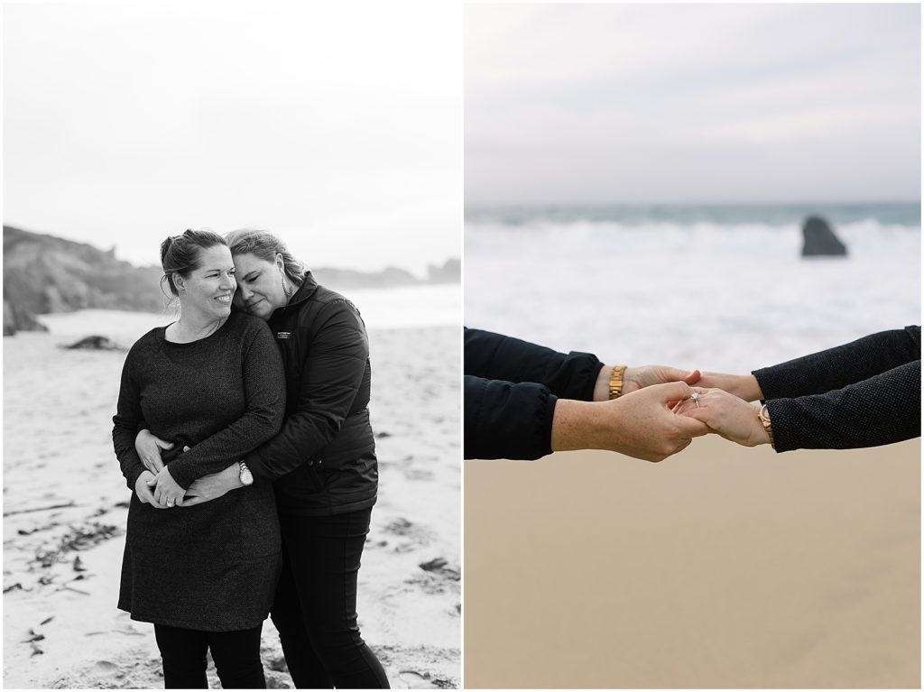 portrait of couple holding hands on the beach by film photographer AGS Photo Art