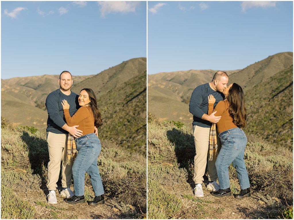 portrait of couple posing with mountains in the background by film photographer AGS Photo Art
