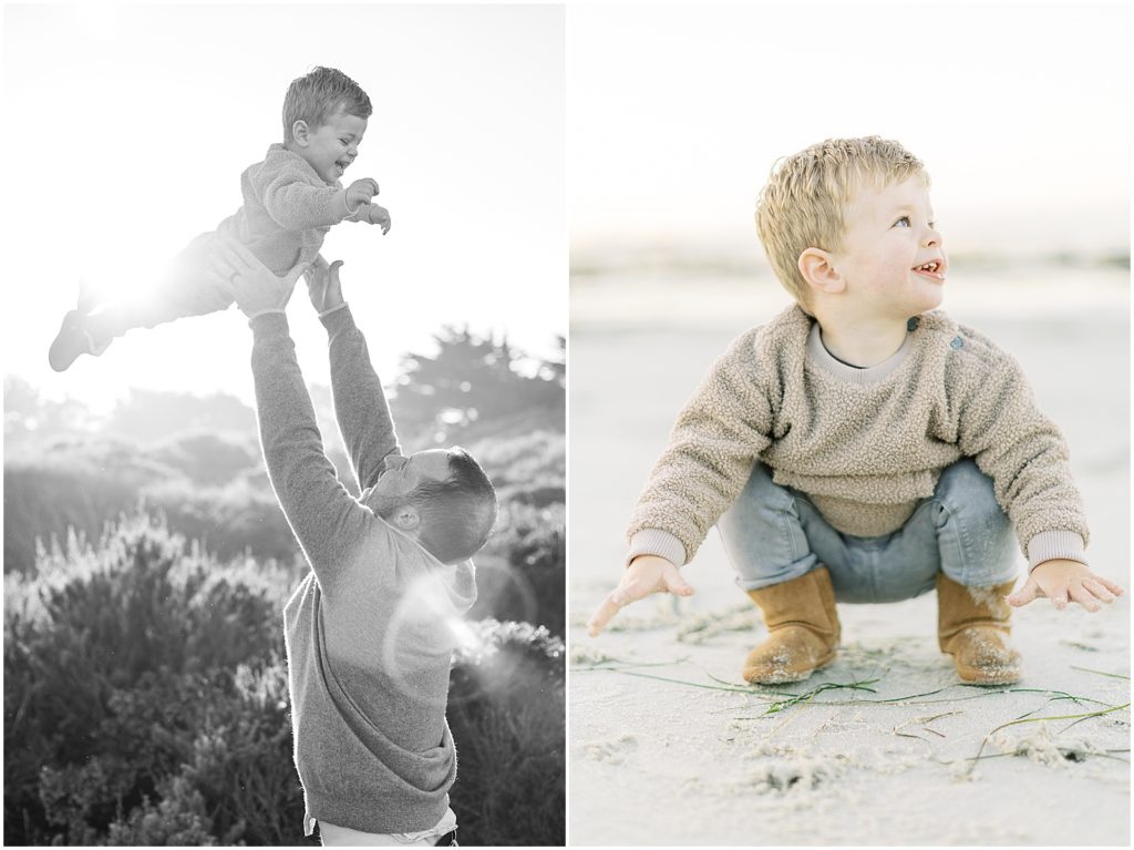 portrait of father and son on the beach by film photographer AGS Photo Art