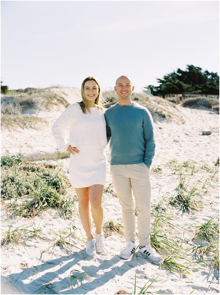 portrait of couple on by the ocean by film photographer AGS Photo Art
