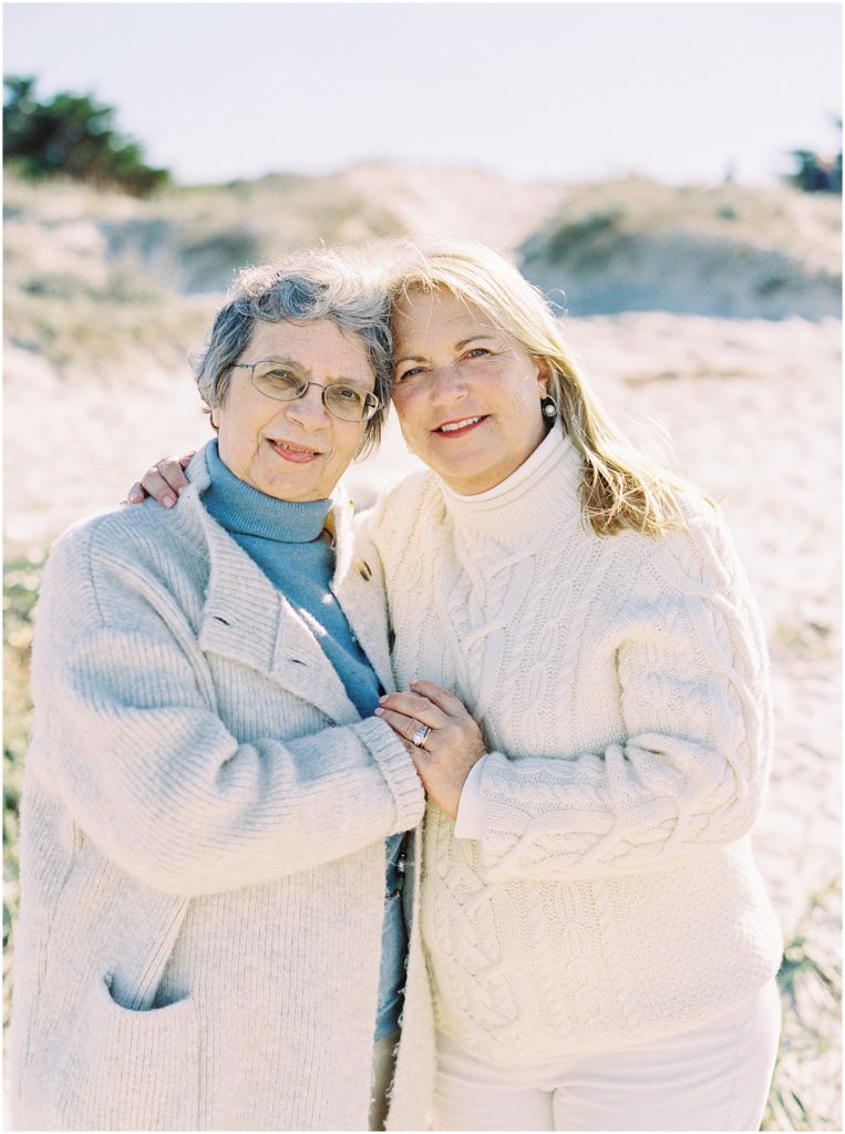 portrait of mother and daughter on the beach by film photographer AGS Photo Art