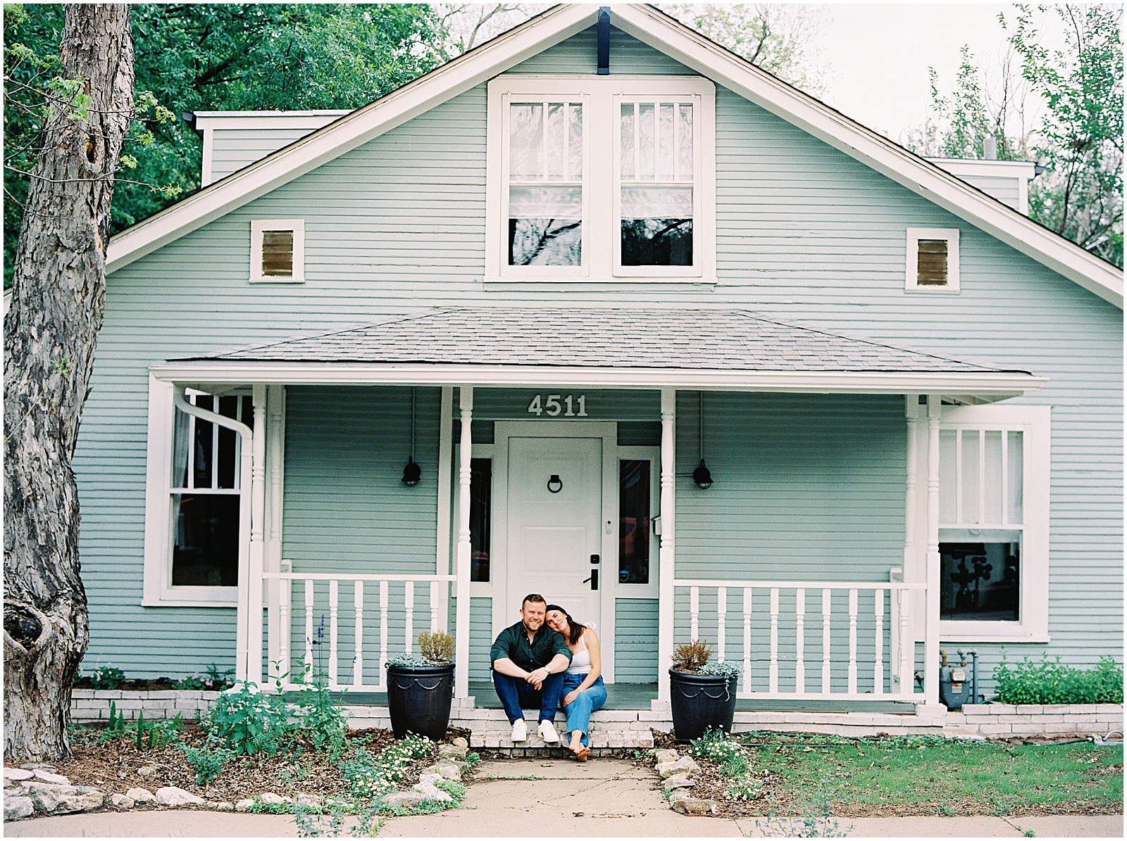 Couple with their fixer upper project house, building their dream home with photography by AGS Photo Art