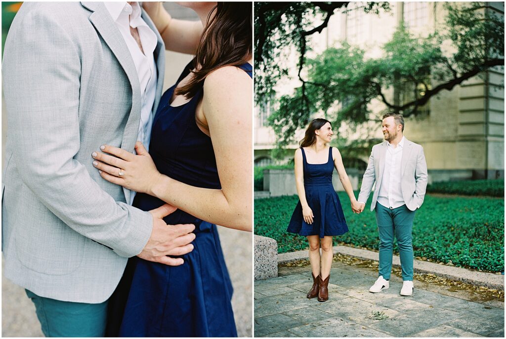Engaged couple on a date in Austin, Texas with photography by AGS Photo Art