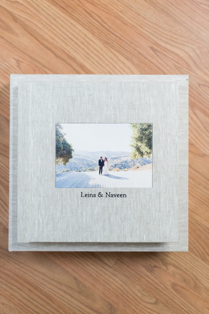 Linen wedding album