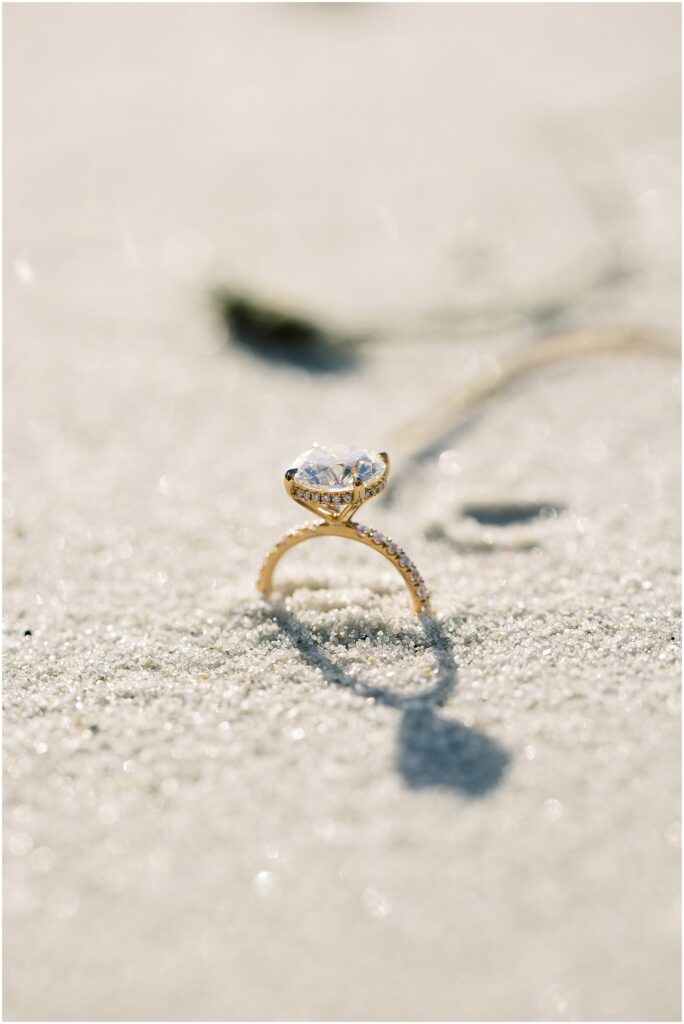 Yellow gold 1ct diamond with hidden halo, photography by AGS Photo Art