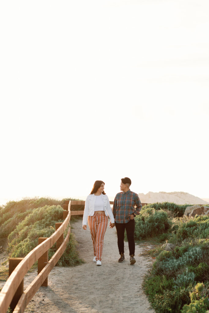 Carmel-by-the-Sea engagement photography with two brides-to-be.