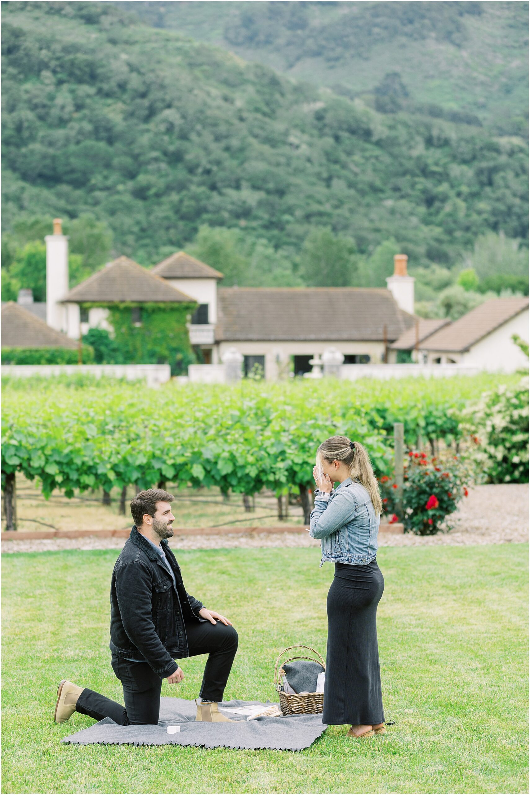 Closeup of her joyful reaction right after the Folktale Winery surprise proposal.