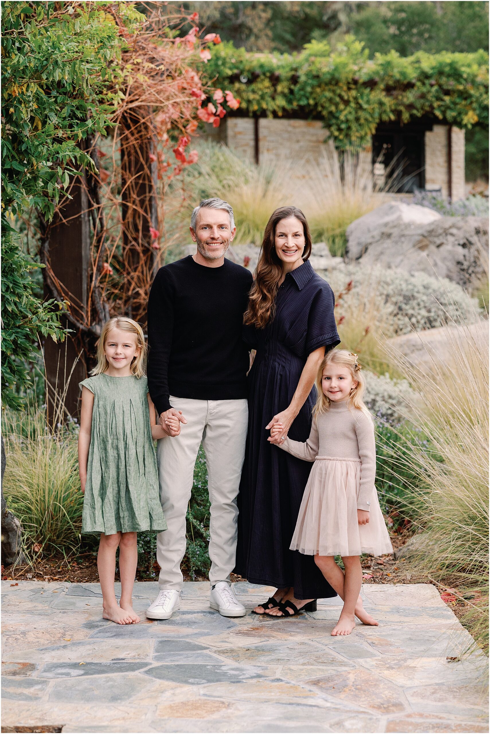 Candid family smiles captured by Santa Lucia Preserve captured by AGS PhotoArt.