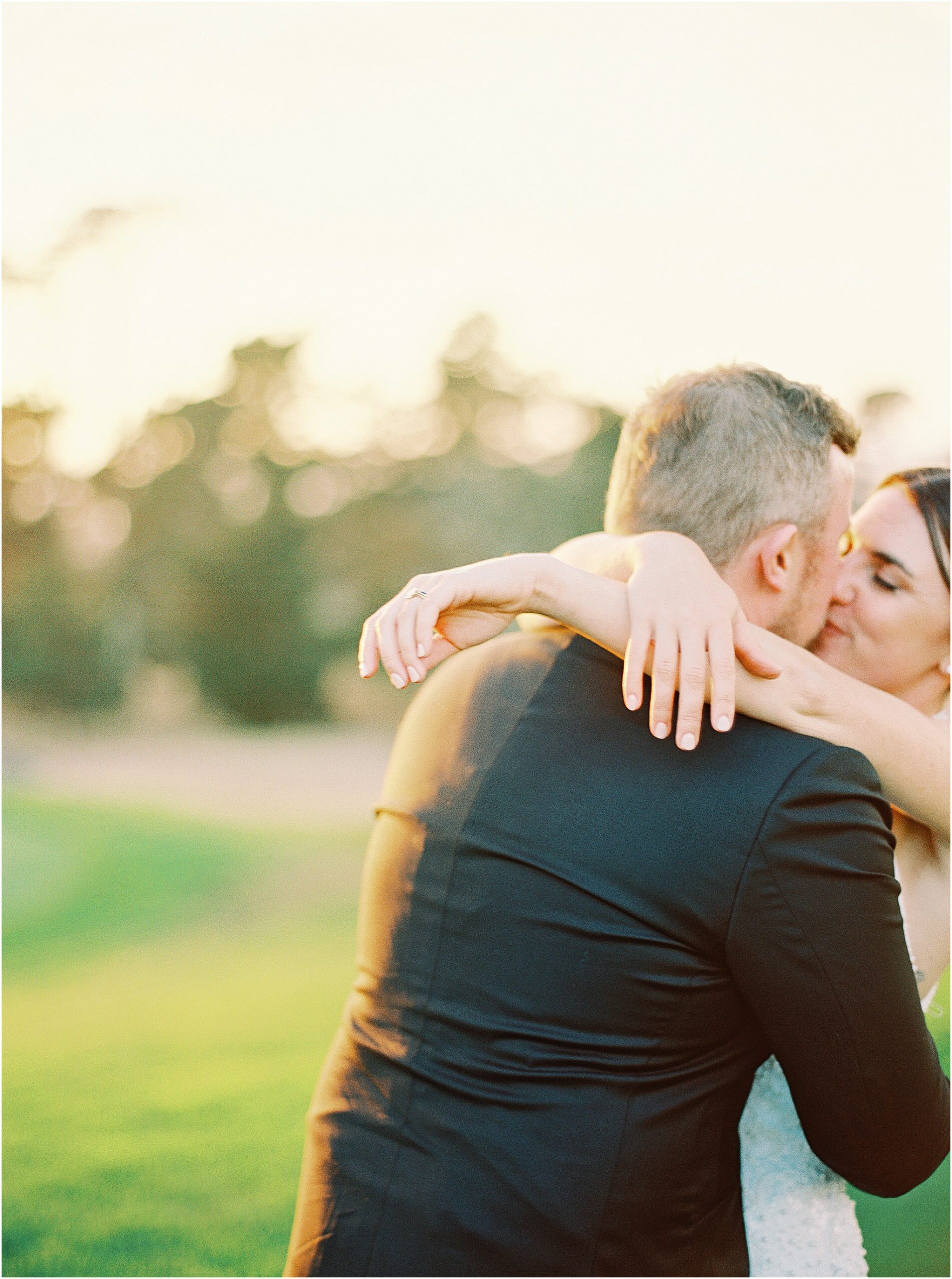 Sunset portrait of couple at MPCC.