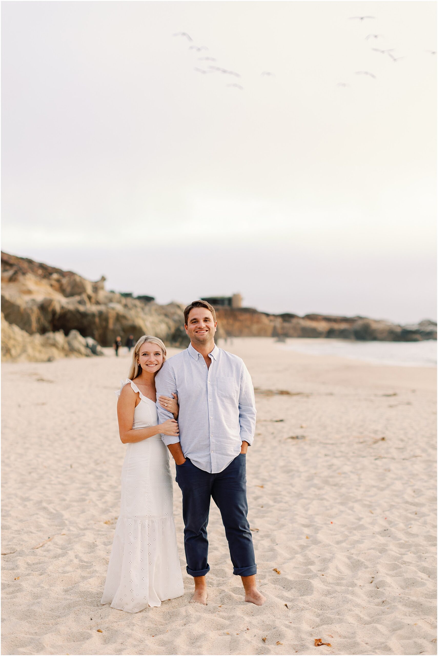 Romantic proposal session with cinematic California coastline views